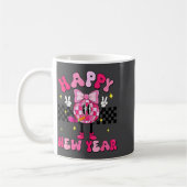 Checkered Happy New Year 2026 Disco Ball New Year  Koffiemok (Links)