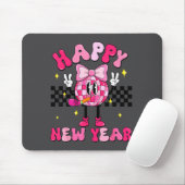 Checkered Happy New Year 2026 Disco Ball New Year  Muismat (Met muis)