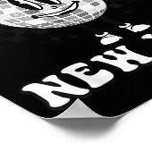 Checkered Happy New Year 2026 Disco Ball New Year Poster (Hoek)