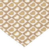 Checkered Hearts in Blond Cream Tafelkleed (Gekanteld)