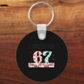 Checkered I Survived 67 Days Of School Meme Teache Sleutelhanger (Voorkant)