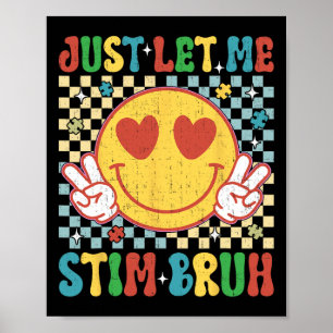 Checkered laat me autisme bewustzijn stimuleren poster