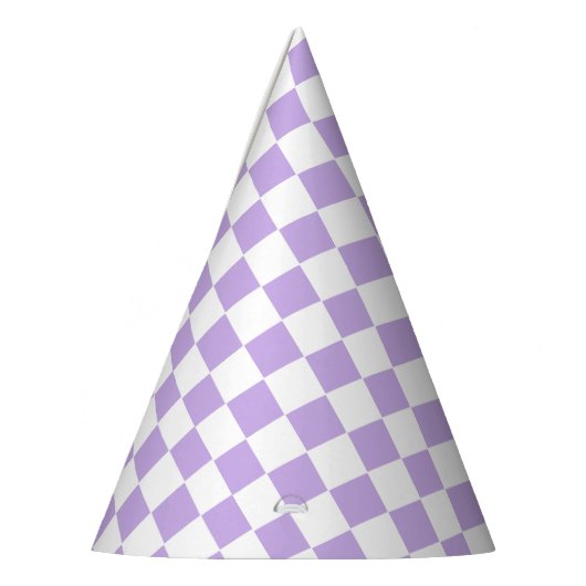 Checkered Lavender and White Feesthoedjes (Links)