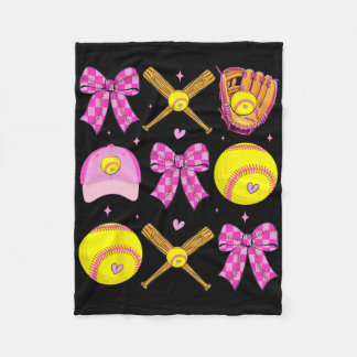 Checkered Mama Bow Cute Softll Mom Women Game Day  Fleece Deken