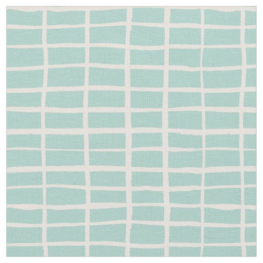 Checkered mosaic tile dashes gingham checks Mint  Stof (Close Up)