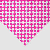 Checkered Neon Pink and White Tissue Paper Tissuepapier (Detail)