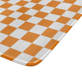Checkered Orange and White  Snijplank (Hoek)