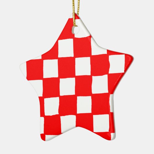 checkered pattern (red) keramisch ornament (Links)