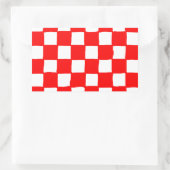 checkered pattern (red) rechthoekige sticker (Tas)