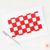 checkered pattern (red) rechthoekige sticker (Envelop)