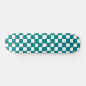 checkered pattern (teal) persoonlijk skateboard (Horizontaal)