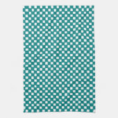 checkered pattern (teal) theedoek (Verticaal)