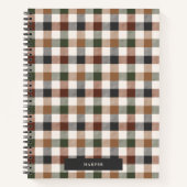 Checkered Plaid Spiral Notebook Notitieboek (Voorkant)