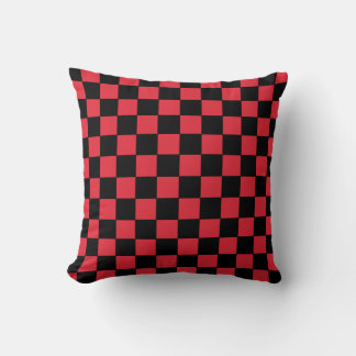 Checkered Red and Black Kussen