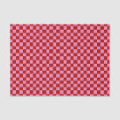 Checkered Red and Hot Pink  Tissue Paper Tissuepapier (Voorkant)