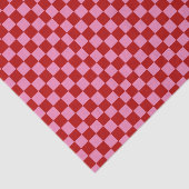 Checkered Red and Hot Pink  Tissue Paper Tissuepapier (Detail)