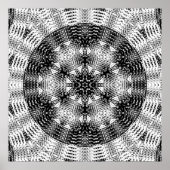 Checkered Sine Wave Distortion Mirrored 8x8x3x3x6x Poster (Voorkant)
