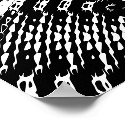 Checkered Sine Wave Distortion Mirrored 8x8x3x3x Poster (Hoek)