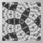 Checkered Sine Wave Distortion Mirrored 8x8x3x3x Poster (Voorkant)