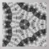 Checkered Sine Wave Distortion Mirrored 8x8x3x Poster (Voorkant)