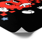 Checkered Six Seven Cool Hearts 67 Valentines Day  Poster (Hoek)