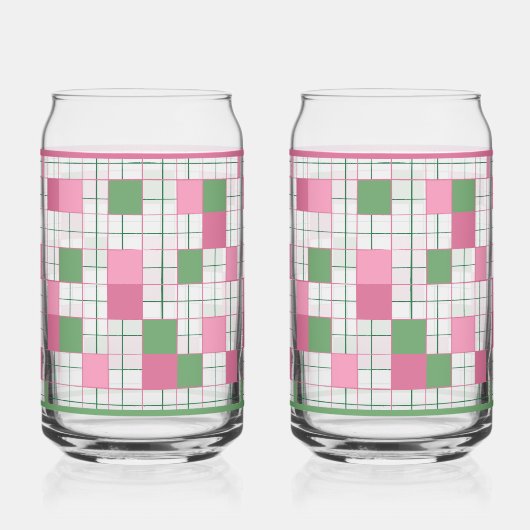Checkered Soda Glass Blikvorm Glas (Voorkant)