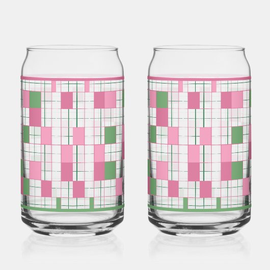 Checkered Soda Glass Blikvorm Glas (Links)