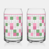 Checkered Soda Glass Blikvorm Glas (Achterkant)