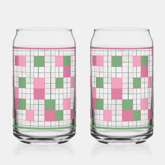 Checkered Soda Glass Blikvorm Glas (Achterkant)