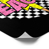 Checkered Teach Pencil Lightning Bolt Back To Scho Poster (Hoek)