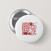 Checkered Valentine Cute Six Seven 6 7 Meme Teens  Ronde Button 5,7 Cm (Voorkant /achterkant)