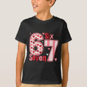 Checkered Valentine Cute Six Seven 6 7 Meme Teens  T-shirt (Voorkant)
