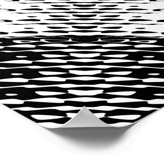 Checkered Wave Distortion Mirrored 8x8x Poster (Hoek)