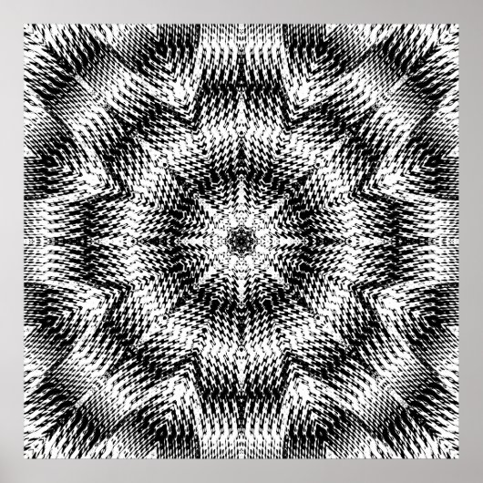 Checkered Wave Distortions 8xMirror Poster (Voorkant)