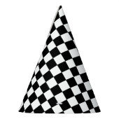 Checkered White and Black Feesthoedjes (Links)