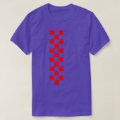 Checkered White Red Line T-shirt (Design voorkant)