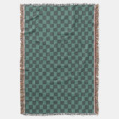 Checkers - Blauwgroen Deken (Voorkant Verticaal)