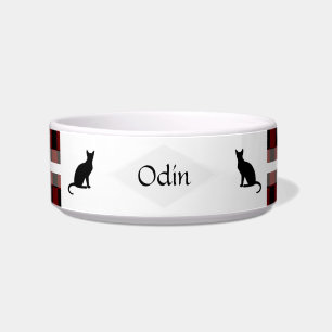 Checkers Cat Food Bowl Voerbakje