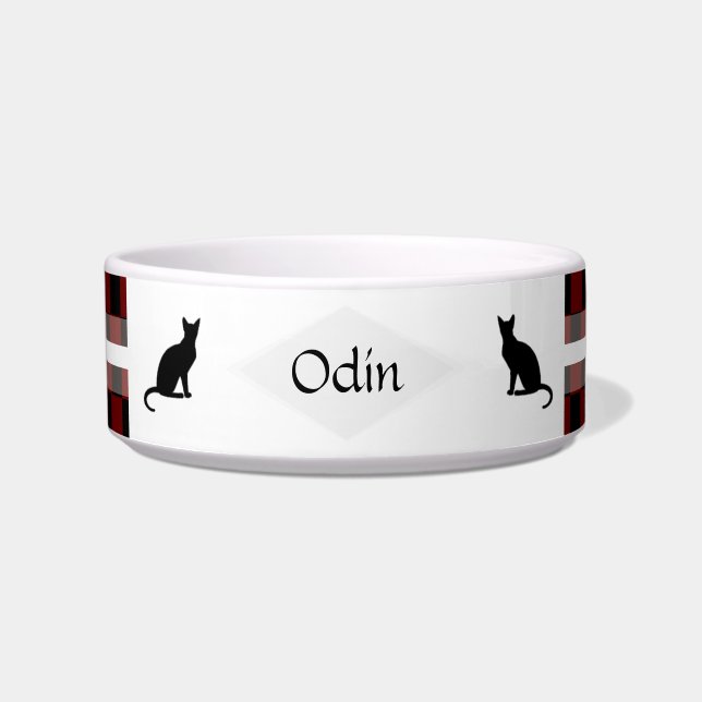 Checkers  Cat Food Bowl Voerbakje (Voorkant)
