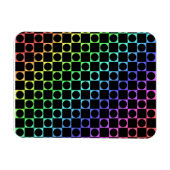 Checkers & Cirkels, Regenboog & Zwart Magneet (Horizontaal)