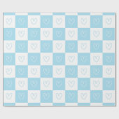 Checkers en harten cadeaupapier (Vlak)