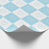 Checkers en harten cadeaupapier (Hoek)