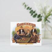 Checkers Mild & Mellow Cigars  Label Art Briefkaart (Staand voorkant)