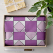 Checkers Paarse vierkante diamantcheckers Tissuepapier (Geschenk)