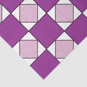 Checkers Paarse vierkante diamantcheckers Tissuepapier (Detail)