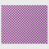 Checkers Paarse Vierkante Ruit Checkers Cadeaupapier (Vlak)