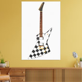 CHECKERS ROCK GITAAR 40x60 Canvas Afdruk (Insitu (Woonkamer))
