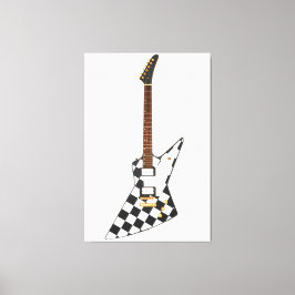 CHECKERS ROCK GITAAR 40x60 Canvas Afdruk