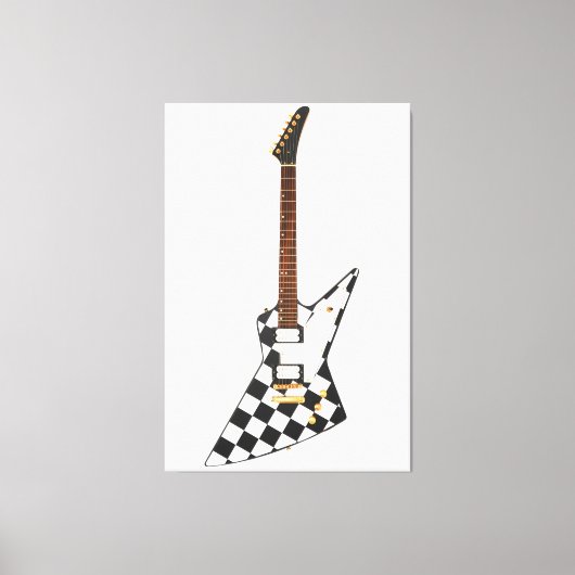 CHECKERS ROCK GITAAR 40x60 Canvas Afdruk (Voorkant)