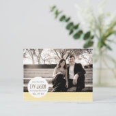 Checkers + Stippen- Aangepaste Save the Date - Can Aankondigingskaart (Staand voorkant)